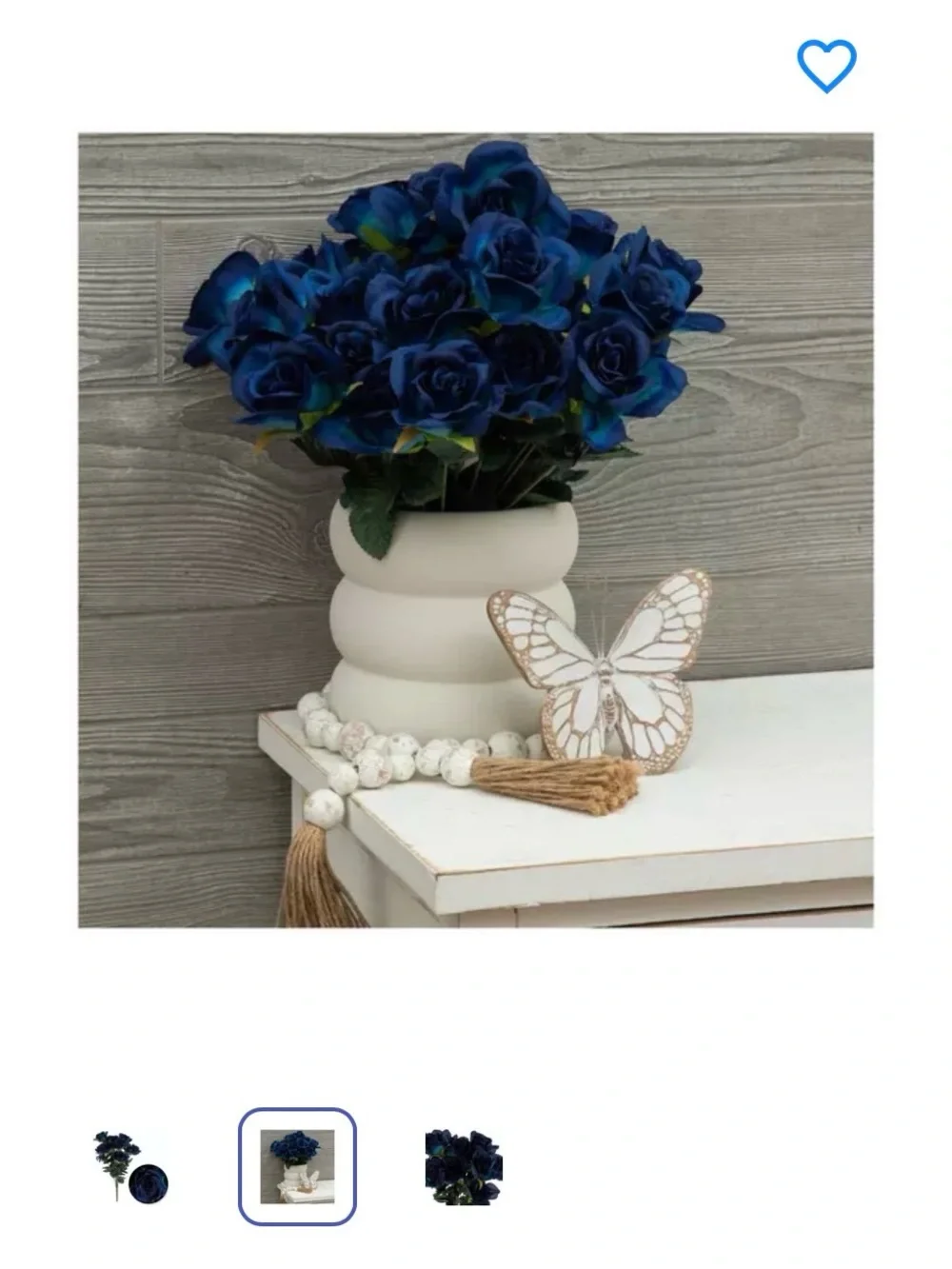 Artificial Blue Rose Bouquet - Home Accents